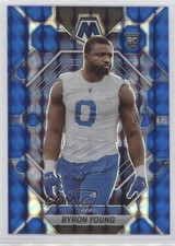 2023 Panini Mosaic Rookies Blue Mosaic Prizm 30/99 Byron Young #291 u6m