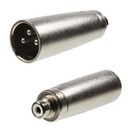 Goobay XLR Stecker 3 polig zu Cinch kupplung RCA Mikrofon Metallgehäuse geschr.
