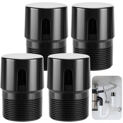 4 Pcs 1-1/2 Inch ABS In-Line Vent Air Admittance Valve for Sink Tub Shower Drain