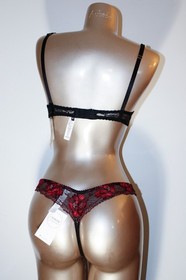 Aubade Paris Sample M&eacute;lodie D'&Eacute;t&eacute; Black Cherry Lingerie Set 34B S