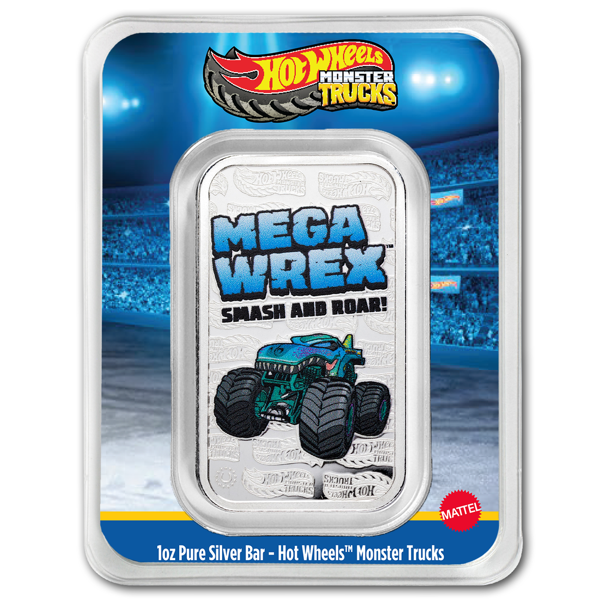 1 oz Silver Hot Wheels™ Monster Truck Colorized Bar (TEP) | eBay