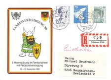 155416) Feldpost Bundeswehr Privat-GSU Heeresübung 1988, Einschreiben mit ZF