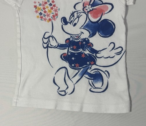 Disney Minnie Mouse 2 Pc Sleepwear Set Pajamas Floral Shorts T Shirt Top Sz 3T - Picture 4 of 14