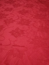 Christmas Poinsettia Red Polyester Tablecloth 52"x70"