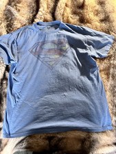 Camiseta Factory Faded Superman, azul claro para hombre talla extra grande