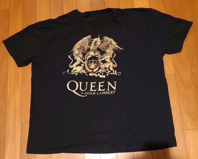Queen Band Adam Lambert Rhapsody Tour Logo Black T Shirt 3XL Rock Music T-Shirt