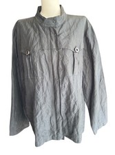 Chico's Silk Blend Long Sleeve Lined Lightweight Full Zip Jacket Women's 3