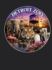 New 3&rdquo; Round Detroit Zoo Michigan Collectible Souvenir Tourist Sticker