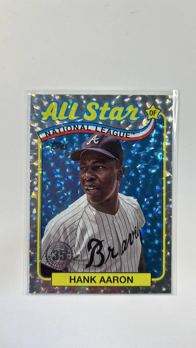 Topps Hank Aaron Autographed Baseball Sports Trading Cards for