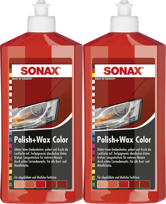 2x SONAX Polish & Wax Color NanoPro rot 500 ml