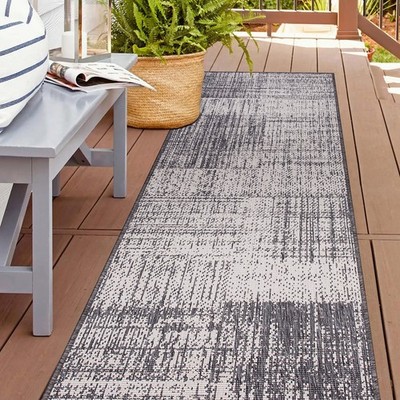 Rugshop Outdoor Rugs Runners Distressed Reversible Indoor Outdoor Carpet 2x7 Rug