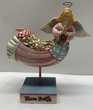 Jim Shore 2006 Have Faith Angel In Prayer Figurine Pink Multi Color