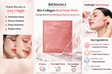 Biodance Bio Collagen Real Deep Mask x4 Sheet Face Masks Hydrating Firming 34g