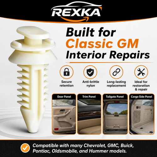 Rexka 51pcs Door Panel Clips Retainers 15545202 One Size, 50pcs+Remover ...