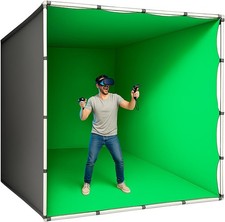 7.9 x 7.9 ft VR Green Screen Booth Studio Enclosure Sturdy Frame Video Shooting