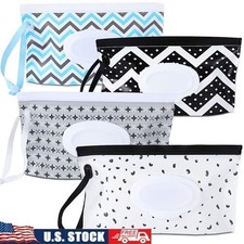Portable Baby Wipe Dispenser 4 Pack Reusable Zip Lock Easy Fill Travel Holder US