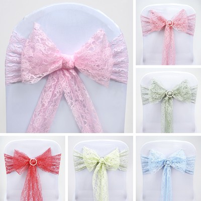 50 Lace CHAIR SASHES Ties Bows Shabby Chic Victorian Wedding Reception Party