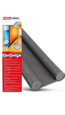 Tesa Moll Türbodendoppeldichtung -Zugluftstopper für glatte Böden 95cmx25mm