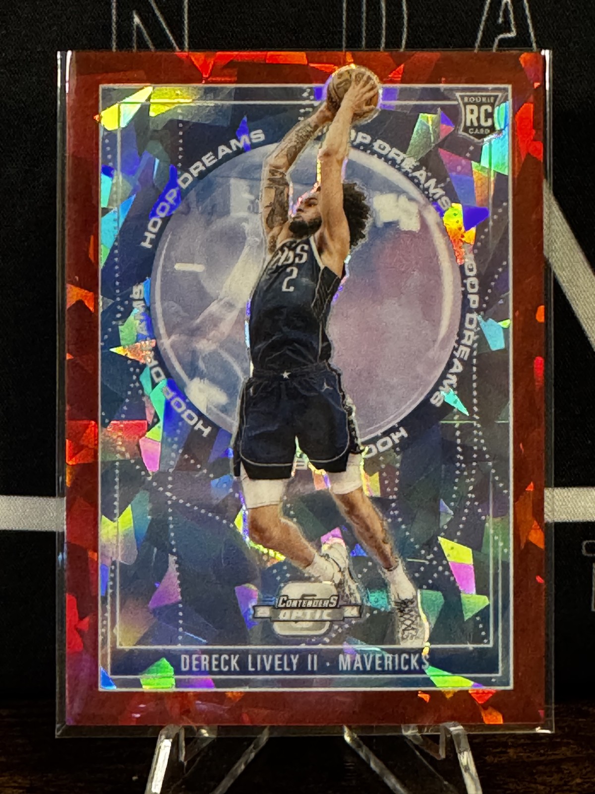 2023-24 Contenders Optic - Hoop Dreams Dereck Lively #14 Red Cracked Ice RC /175