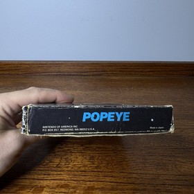 Popeye Nintendo Entertainment System 5 Screw Complete Black Box Hangtab CIB NES