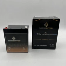 CB Chromebattery 12V 4.0Ah SLA Battery F1 Spade Terminal - Deep Cycle 