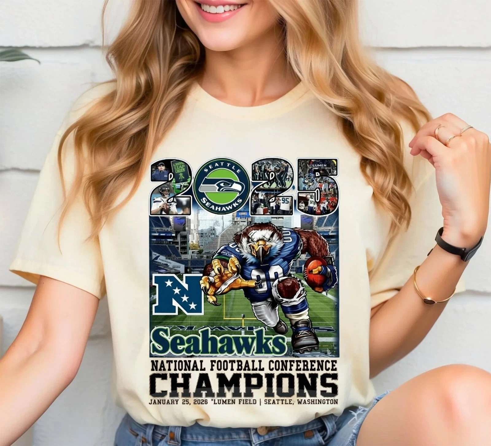 Seattle Seahawks Mascot 2025 Champions T-Shirt