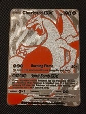 Metal Card Full Art DIY - Charizard GX Dracaufeu - Silver Metal