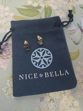Aretes Gatito 18k Nicebella  750 Yellow Gold ...