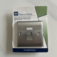 BG Nexus Brushed Steel RJ45 NBSRJ1