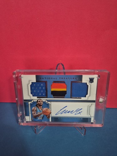 2023-24 National Treasures Cason Wallace Triple Patch Auto /99