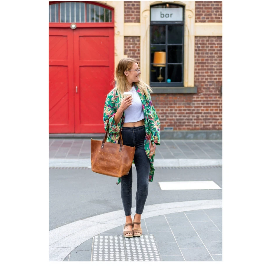 'Emerald Blossoms' Women’s Cotton Kimono Robe - image 2 of 4