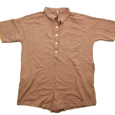 Rylee + Cru Womens Frankie Romper Large Mulberry Sleeveless Casual Summer