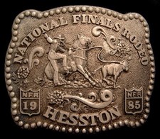 MG30153 USED NFR 1985 NATIONAL FINALS RODEO HESSTON COLLECTOR BUCKLE