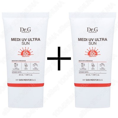 Dr.G Medi UV Ultra Sun 50mlx2 SPF 50 White Cast Free Korean Sunblock Cream