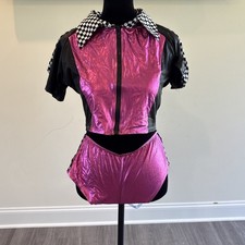 Disfraz de pantalón corto y pantalón corto de coche de carreras