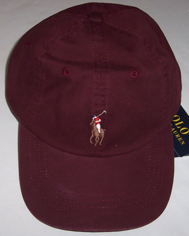 NWT Polo Ralph Lauren RICH RUBY WINE Men's STRETCH Chino Baseball Cap Hat PONY
