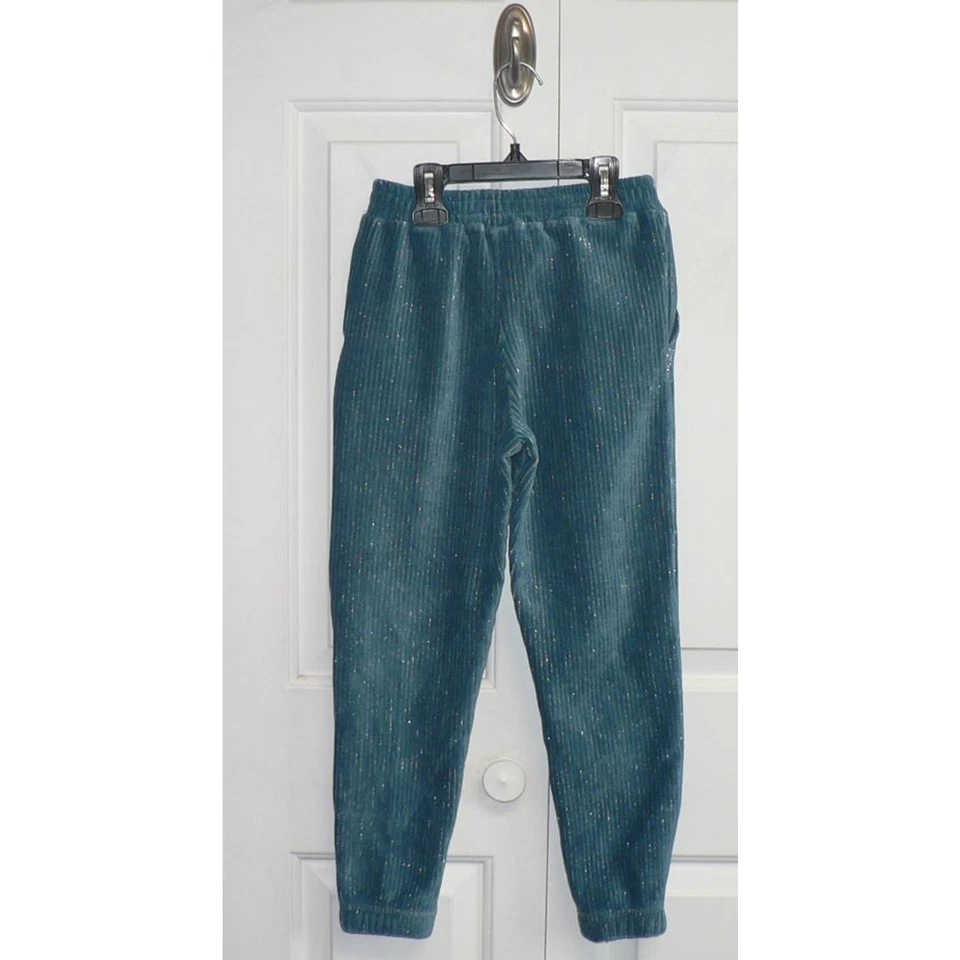 BCG Girls Elastic Waist Pull-On Velour Lounge Pants in Blue Shimmer Size 7 $25 - Image 3 of 3