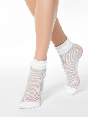 Conte Fantasy #17С-122СП(132) - Lot of 2 pairs Openwork Lurex Women's Socks