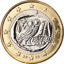 [#791495] Griechenland, Euro, 2003, UNZ, Bi-Metallic, KM:187