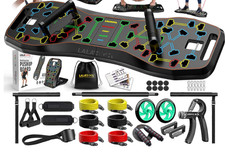 New 36-in-1 Push Up Board with Ab Roller  Resistance Bands, Home Gym Set