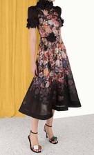 Zimmermann Luminosity Liftoff Flower Midi Dress. Size 0P (4-6au) US 0-2