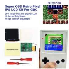 V5 Laminated OSD Menu Retro Pixel IPS LCD Screen Backlight For GBC With w/ Case