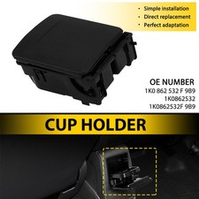 Rear Armrest Central Console Cup Holder Fit VW Golf MK5 MK6 Jetta GTI 1K0862532F