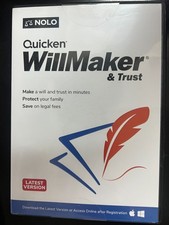 Quicken WillMaker  Trust CD  Online Access Mac PC , Latest version 3677