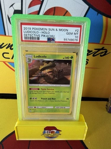 Pokémon TCG - Ludicolo - 2/18 - Holo Rare - Detective Pikachu (2019) Psa 10