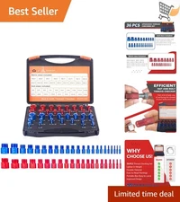 Nut and Bolt Thread Checker Set 36 Gauges SAE Metric Portable Gauge Kit