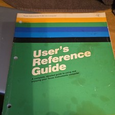 Texas Instruments TI-99/4A User Reference Guide Manual 1039031-3 Vintage