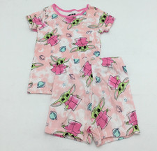 Star Wars The Mandalorian Little Girls 2 Piece Pajama Set in Pink Multi Sz 4