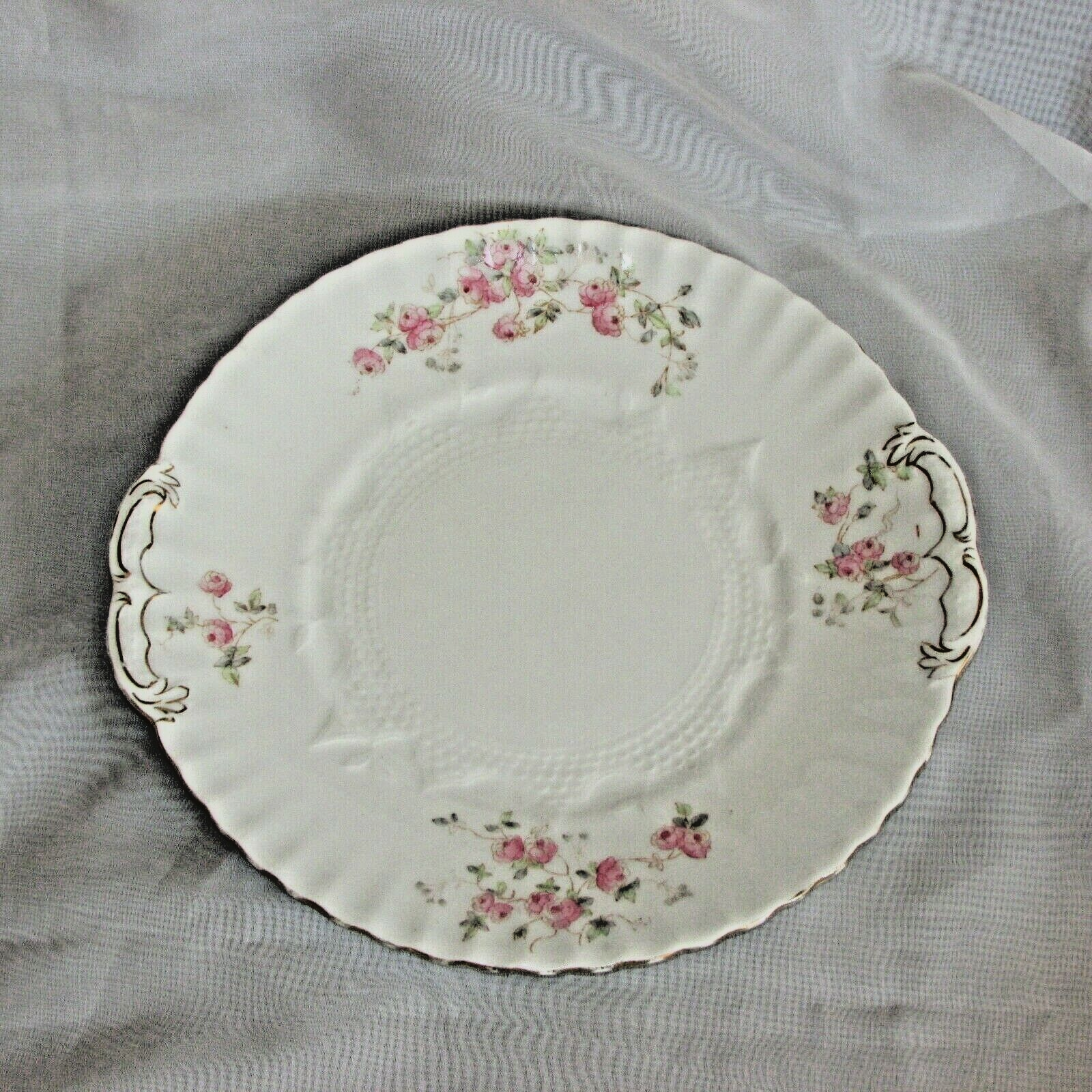 ANTIQUE SERVING PLATE HANDLES EMBOSSED 1886 ADDERLEY W.A.A & Co. SPRAY No 56