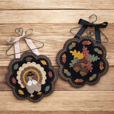 Pre-Washed Wool Blend Felt Penny Rug Kit - Simply Fall - TWO Mini Mats Kit